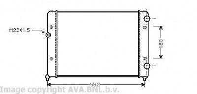 AVA QUALITY COOLING vwa2119 -  Радиатор, охлаждение двигателя